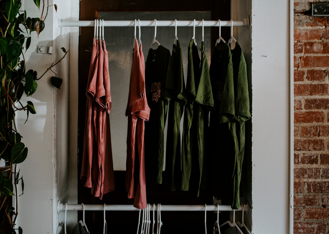 dress lot hanger close-up photography